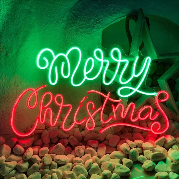merry christmas neon sign