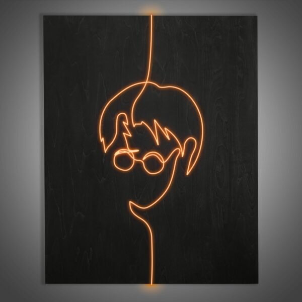 harry potter neon sign
