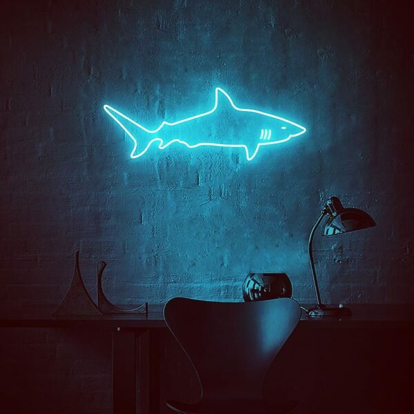 shark neon sign