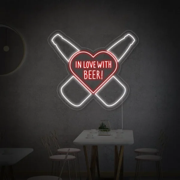 In Love with Beer Bar Neon Sign