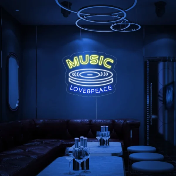 MUSIC LOVE PEACE Neon Sign