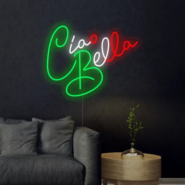 Ciao Bella Hello Beautiful Neon Sign
