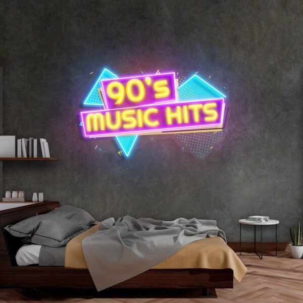 90s Music Hits Led Neon Acrylic Artwork - Image 3
