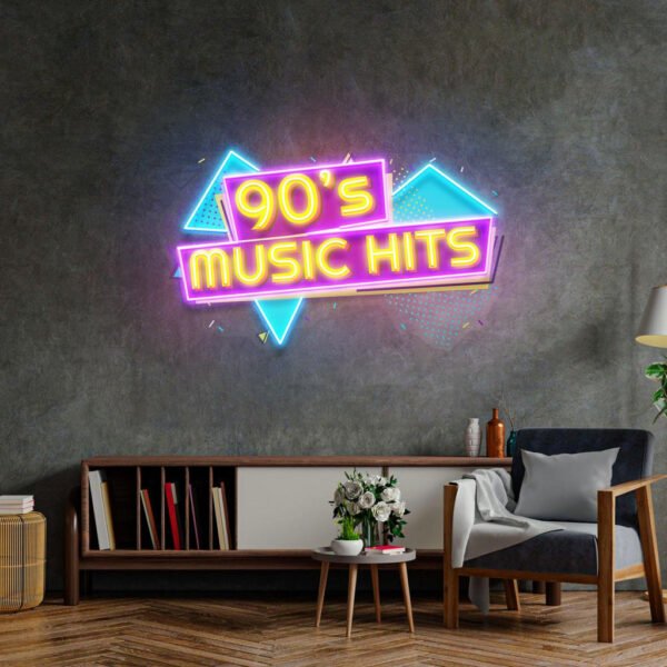 90s Music Hits Led Neon Acrylic Artwork - Image 4