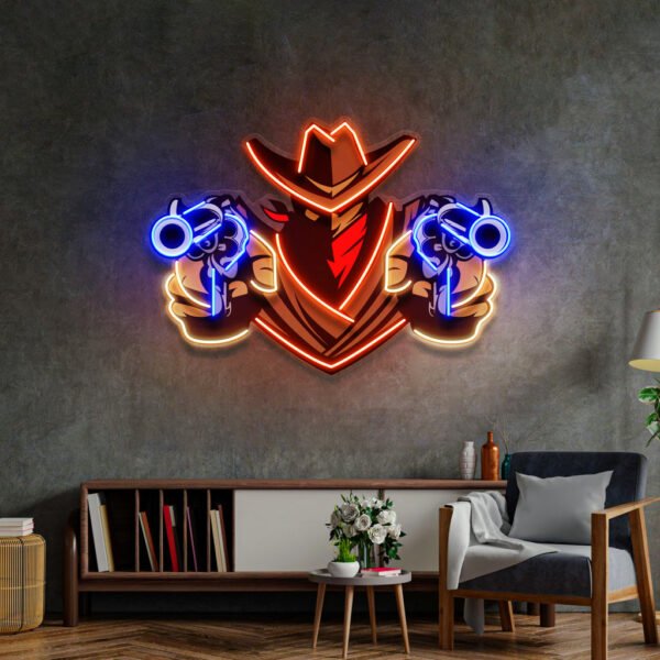 Aiming Guns LED Neon Sign Light Pop Art - Image 3