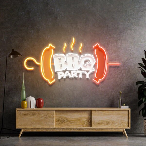 BBQ Party Led Neon Acrylic Artwork - Image 2