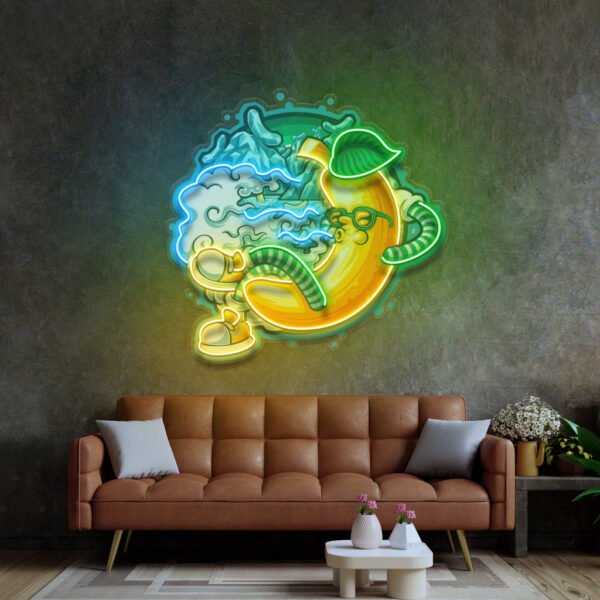 Banana Mint Cartoon LED Neon Sign Light Pop Art - Image 3