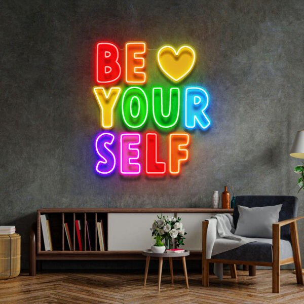 Be Yourself! LED Neon Sign Light Pop Art - Image 3