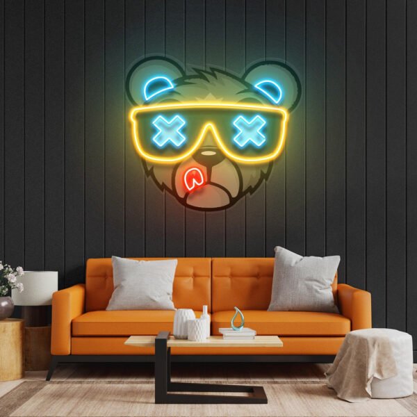 Bear Led Neon Acrylic Artwork - Image 3