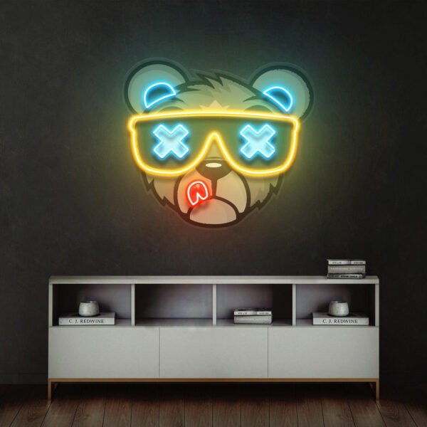 Bear Led Neon Acrylic Artwork - Image 4