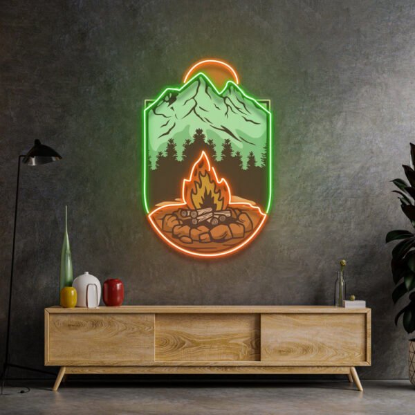 Campfire LED Neon Sign Light Pop Art - Image 2