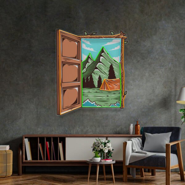 Camping on Hills LED Neon Sign Light Pop Art - Image 4