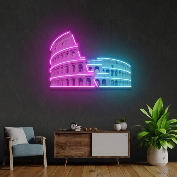 Colosseum Led Neon Acrylic Artwork - Image 3