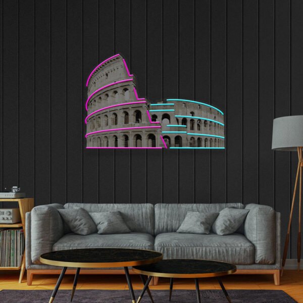 Colosseum Led Neon Acrylic Artwork - Image 2