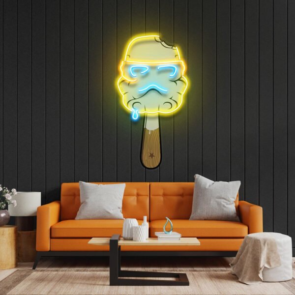 Cream Led Neon Acrylic Artwork - Image 3