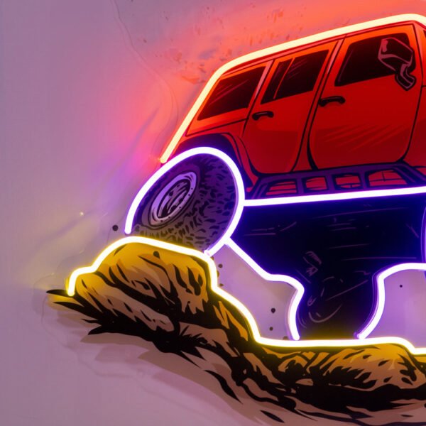 Rock Crowler LED Neon Sign Light Pop Art - Image 3