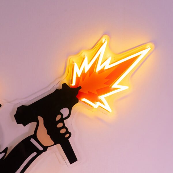 Violent Monopoly Gun Led Neon Acrylic Artwork  (6) - Image 3
