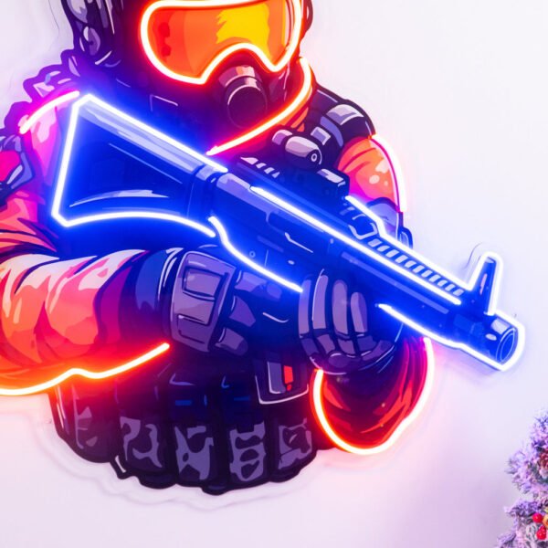 Shooting Games LED Neon Sign Light Pop Art - Image 2