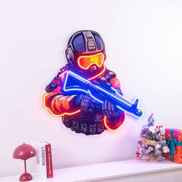 Shooting Games LED Neon Sign Light Pop Art - Image 3