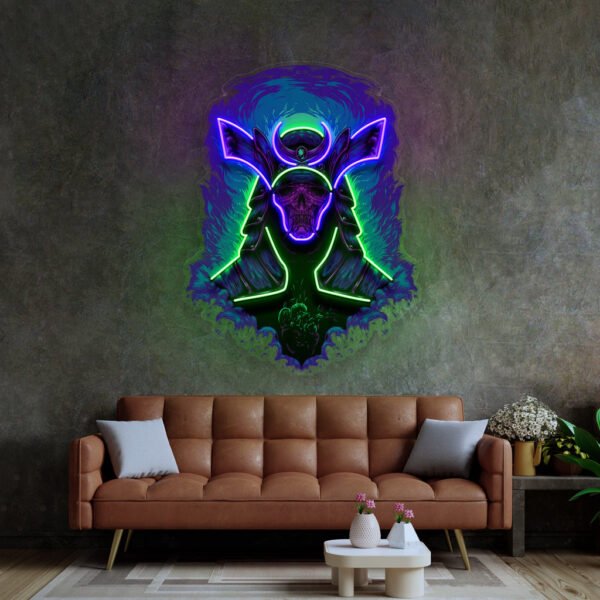 Devil Samurai LED Neon Sign Light Pop Art - Image 3