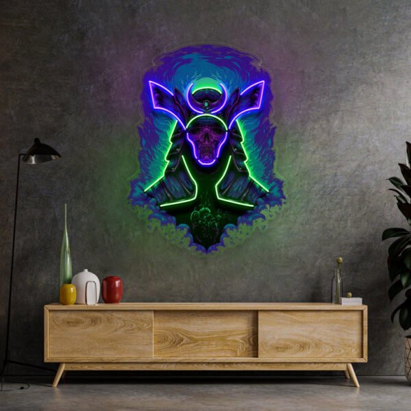 Devil Samurai LED Neon Sign Light Pop Art - Image 4