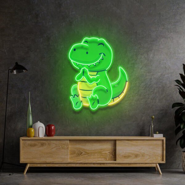 Dinosaur Clapping LED Neon Sign Light Pop Art - Image 4