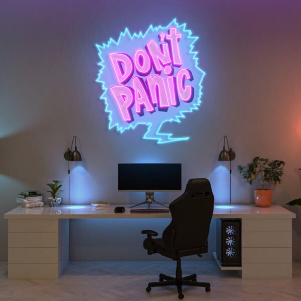 Don't Panic Led Neon Acrylic Artwork - Image 4