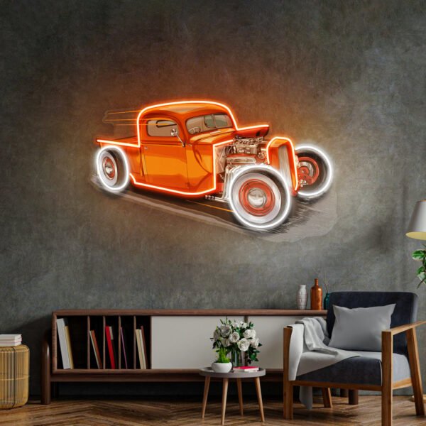 Drag Racing Car LED Neon Sign Light Pop Art - Image 3