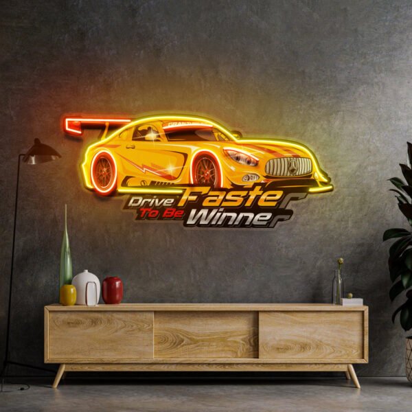 Drive Faster LED Neon Sign Light Pop Art - Image 3