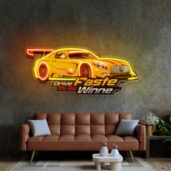 Drive Faster LED Neon Sign Light Pop Art - Image 2