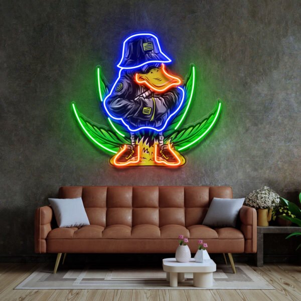 Duck In Weed LED Neon Sign Light Pop Art - Image 2