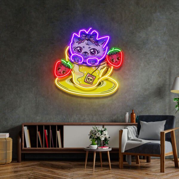 Emotional Cat LED Neon Sign Light Pop Art - Image 3