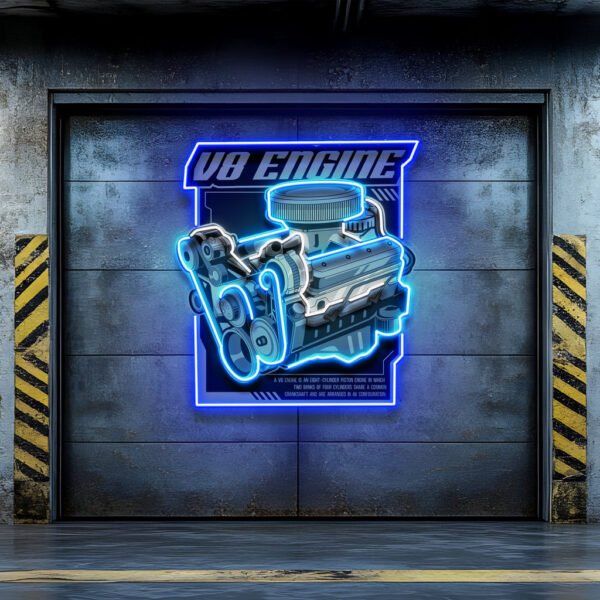 Engine LED Neon Sign Light Pop Art - Image 2