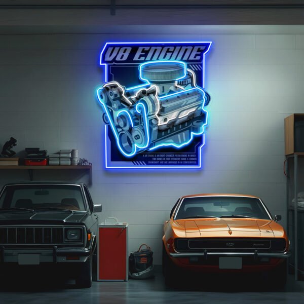 Engine LED Neon Sign Light Pop Art - Image 3