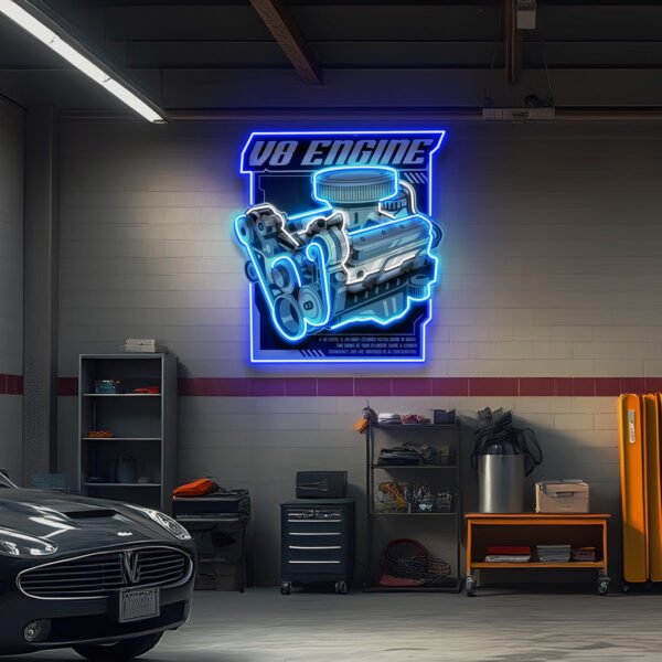 Engine LED Neon Sign Light Pop Art - Image 4