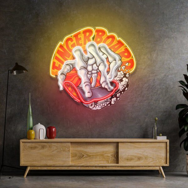 Fingerboard LED Neon Sign Light Pop Art - Image 2