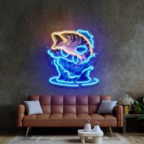 Fish Relax With Water LED Neon Sign Light Pop Art - Image 2