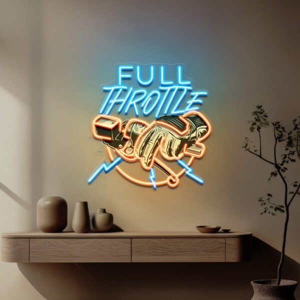 Full Speed Full Throttle LED Neon Sign Light Pop Art - Image 4