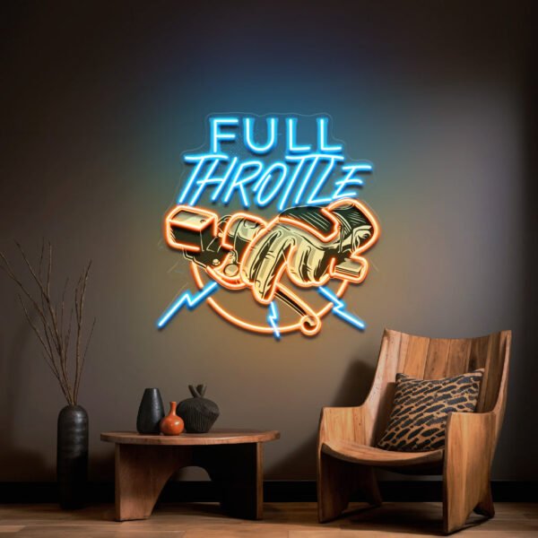 Full Speed Full Throttle LED Neon Sign Light Pop Art - Image 3