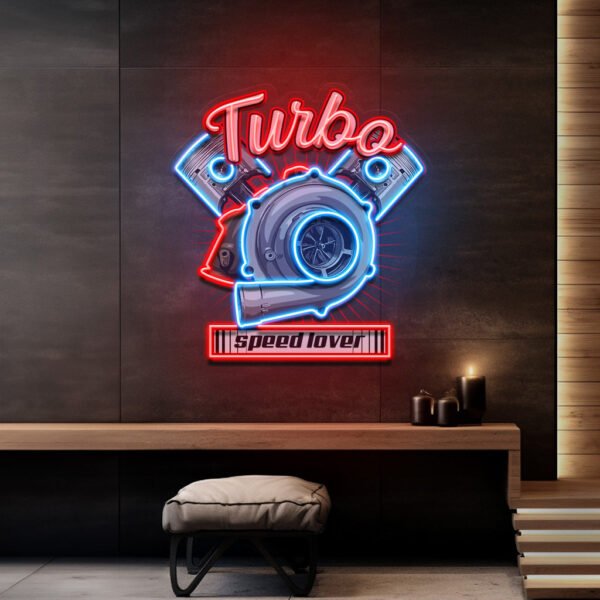 Powerful Racing Turbo LED Neon Sign Light Pop Art - Image 4