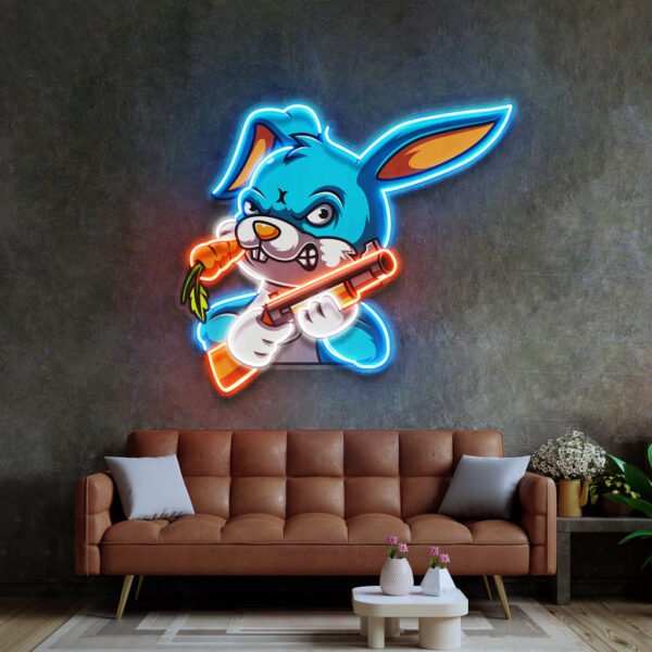 Rabbit esport LED Neon Sign Light Pop Art - Image 2