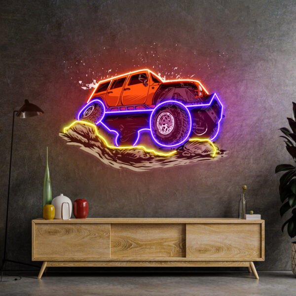 Rock Crowler LED Neon Sign Light Pop Art - Image 4