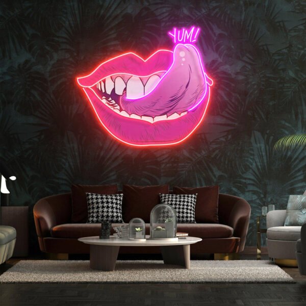 Taste of Your Lips Led Neon Acrylic Artwork - Image 3