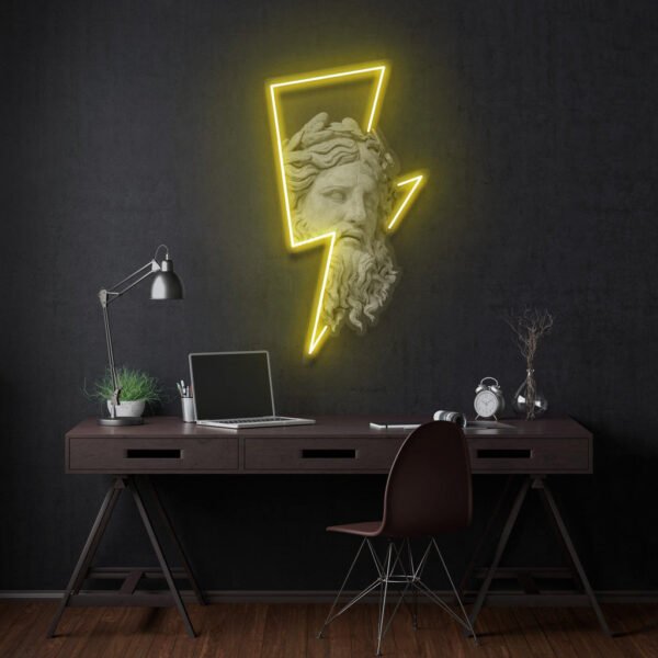 The Zeus and Thunderbolt Led Neon Acrylic Artwork - Image 3