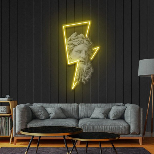 The Zeus and Thunderbolt Led Neon Acrylic Artwork - Image 3