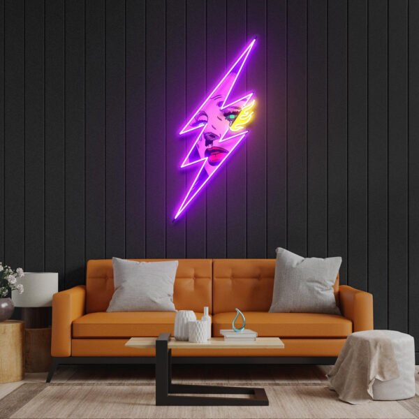 Thunder Girl Led Neon Acrylic Artwork - Image 2