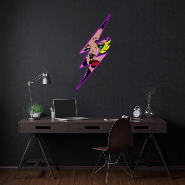 Thunder Girl Led Neon Acrylic Artwork - Image 4