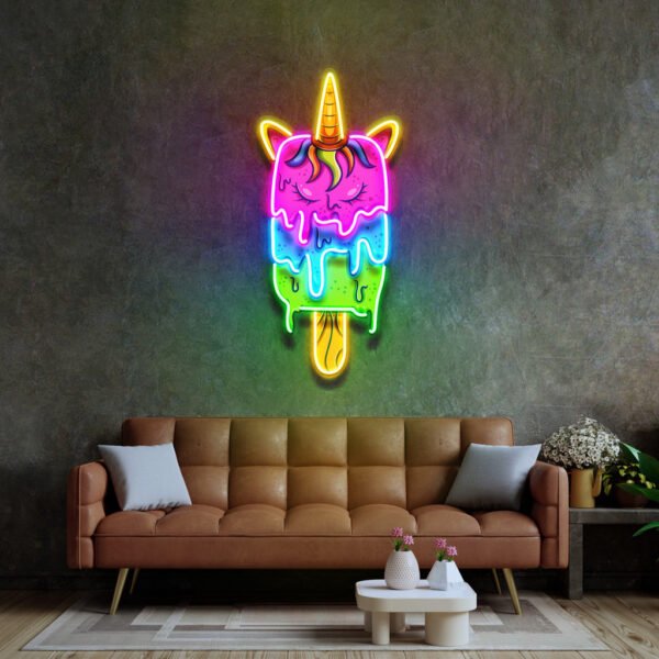 Unicorn Ice Cream LED Neon Sign Light Pop Art - Image 3