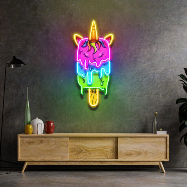 Unicorn Ice Cream LED Neon Sign Light Pop Art - Image 4