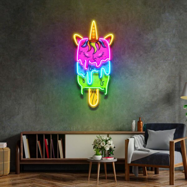 Unicorn Ice Cream LED Neon Sign Light Pop Art - Image 2